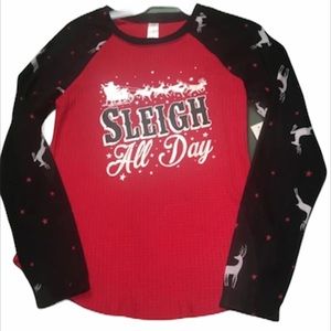 Sleigh All Day Juniors Christmas Long Sleeve